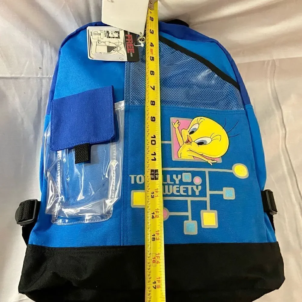 Vintage NWT NOS Totally Tweety Bird Backpack Bag Vintage 90's Looney Tunes EC